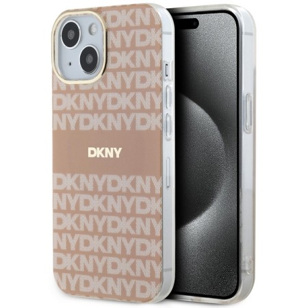 Husa iPhone 15 - DKNY IML Mono and Stripe MagSafe (DKHMP15SHRHSEP) - Pink