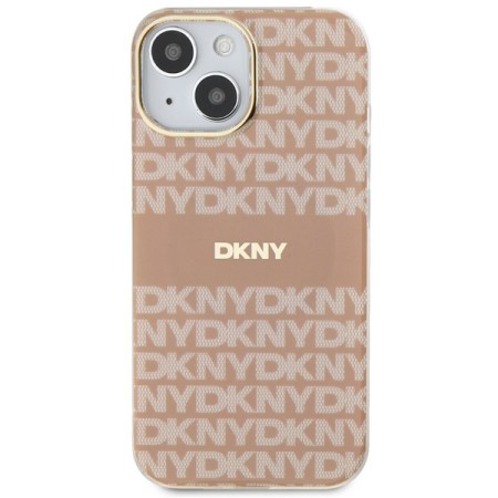 Husa iPhone 15 - DKNY IML Mono and Stripe MagSafe (DKHMP15SHRHSEP) - Pink