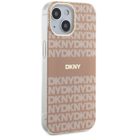 Husa iPhone 15 - DKNY IML Mono and Stripe MagSafe (DKHMP15SHRHSEP) - Pink