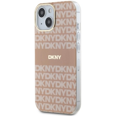 Husa iPhone 15 - DKNY IML Mono and Stripe MagSafe (DKHMP15SHRHSEP) - Pink