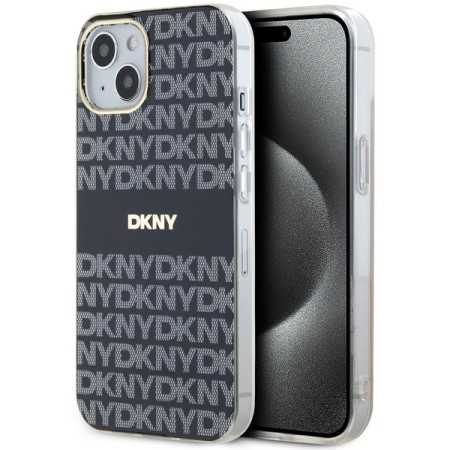 Husa iPhone 15 Plus - DKNY IML Mono and Stripe MagSafe (DKHMP15MHRHSEK) - Black