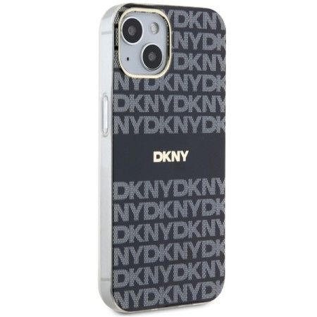 Husa iPhone 15 Plus - DKNY IML Mono and Stripe MagSafe (DKHMP15MHRHSEK) - Black