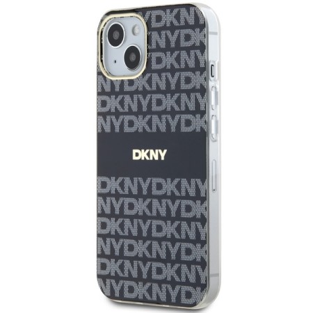 Husa iPhone 15 Plus - DKNY IML Mono and Stripe MagSafe (DKHMP15MHRHSEK) - Black