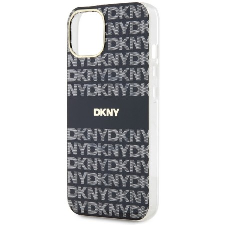 Husa iPhone 15 Plus - DKNY IML Mono and Stripe MagSafe (DKHMP15MHRHSEK) - Black