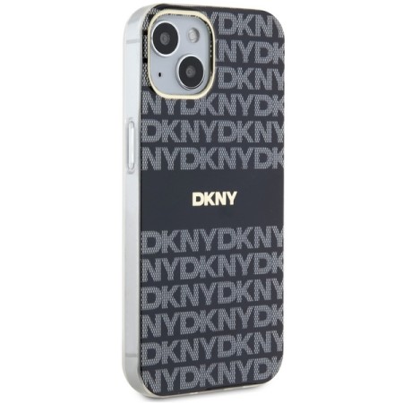 Husa iPhone 15 - DKNY IML Mono and Stripe MagSafe (DKHMP15SHRHSEK) - Black