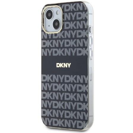 Husa iPhone 15 - DKNY IML Mono and Stripe MagSafe (DKHMP15SHRHSEK) - Black