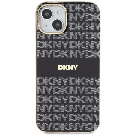 Husa iPhone 15 - DKNY IML Mono and Stripe MagSafe (DKHMP15SHRHSEK) - Black