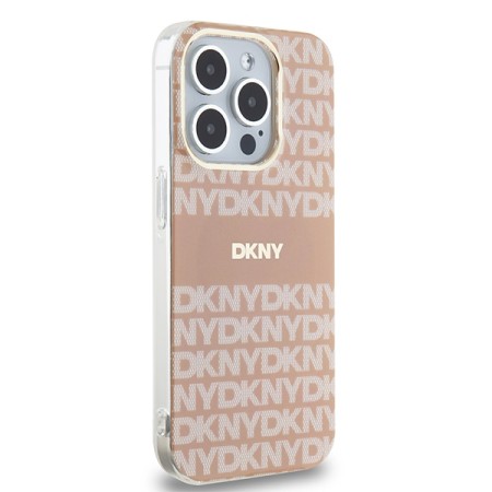 Husa iPhone 15 Pro Max - DKNY IML Mono and Stripe MagSafe (DKHMP15XHRHSEP) - Pink