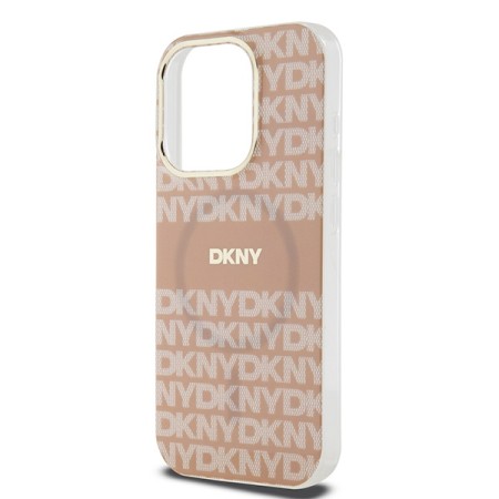 Husa iPhone 15 Pro Max - DKNY IML Mono and Stripe MagSafe (DKHMP15XHRHSEP) - Pink