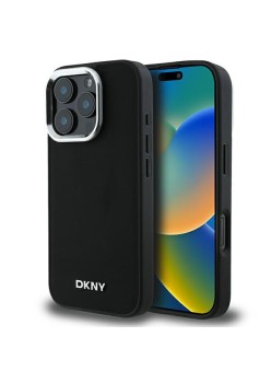 Husa pentru iPhone 16 Pro Max - DKNY Hardcase Plain Silver Logo MagSafe (DKHMP16XPSCMCLK) - Black