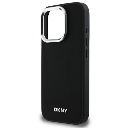 Husa pentru iPhone 16 Pro Max - DKNY Hardcase Plain Silver Logo MagSafe (DKHMP16XPSCMCLK) - Black