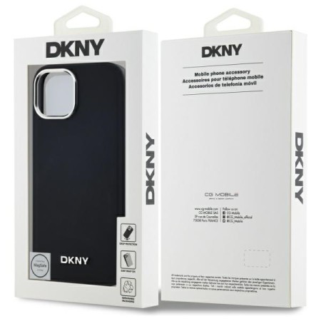 Husa pentru iPhone 15 - DKNY Hardcase Plain Logo MagSafe (DKHMP15SPSCMCLK) - Black