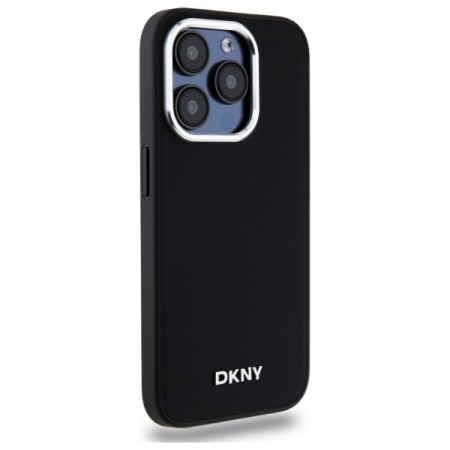 Husa pentru iPhone 15 Pro - DKNY Hardcase Plain Logo MagSafe (DKHMP15LPSCMCLK) - Black