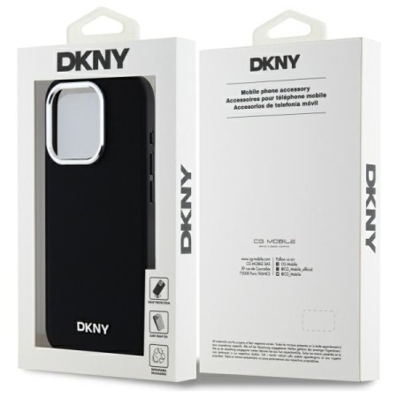 Husa pentru iPhone 15 Pro Max - DKNY Hardcase Plain Logo MagSafe (DKHMP15XPSCMCLK) - Black