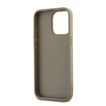 Husa pentru iPhone 15 Pro Max - DKNY Hardcase Wrist Strap Stock Logo (DKHCP15XPBSWSE) - Beige