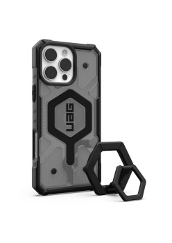 Husa pentru iPhone 16 Pro Max - UAG Pathfinder Clear MagSafe - Ash / Black Stand