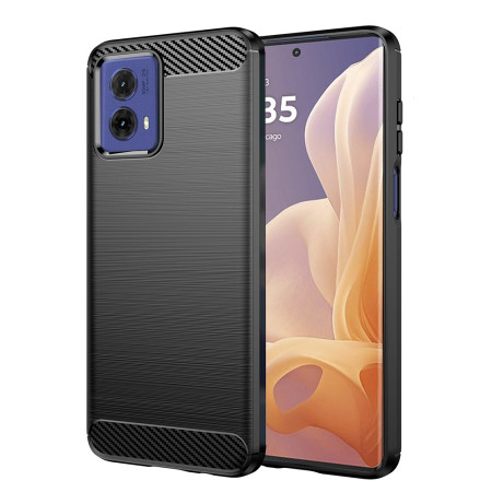 Husa Carbon pentru Motorola Moto G85, Tech Protects Anti-Soc, Negru