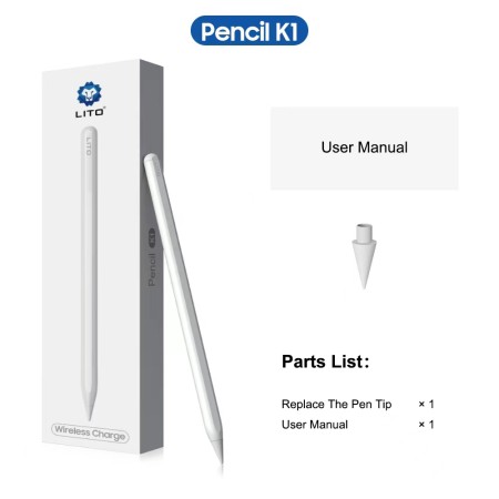 Stylus pen pentru iPad, Palm Rejection, 90mAh - Lito (K1) - White