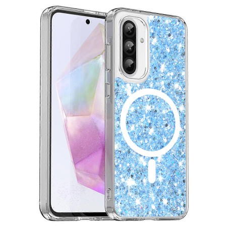 Husa pentru Samsung Galaxy A36 5G / A56 5G, Glitter MagSafe, Atasare Magnetica, Blue