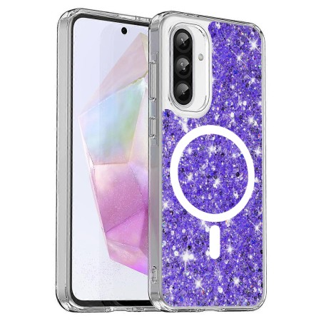 Husa pentru Samsung Galaxy A36 5G / A56 5G, Glitter MagSafe, Atasare Magnetica, Purple