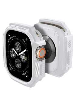 Husa pentru Apple Watch Ultra / Ultra 2, Spigen Rugged Armor, White