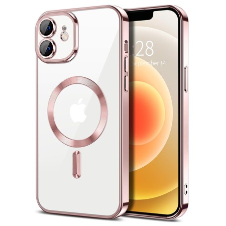 Husa pentru iPhone 12 - Techsuit Luxury Crystal MagSafe - Pink