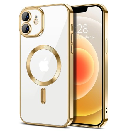 Husa pentru iPhone 12 - Techsuit Luxury Crystal MagSafe - Gold