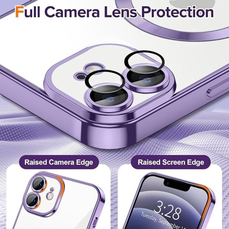 Husa pentru iPhone 12 - Techsuit Luxury Crystal MagSafe - Light Purple