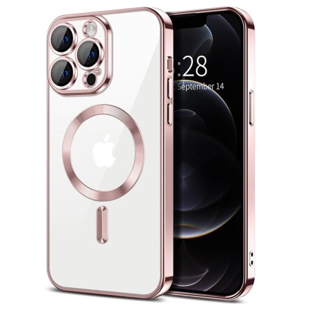 Husa pentru iPhone 12 Pro - Techsuit Luxury Crystal MagSafe - Pink