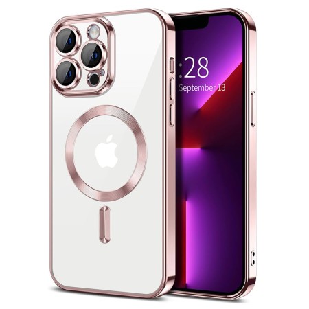 Husa pentru iPhone 13 Pro - Techsuit Luxury Crystal MagSafe - Pink