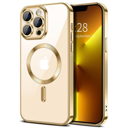 Husa pentru iPhone 13 Pro - Techsuit Luxury Crystal MagSafe - Gold