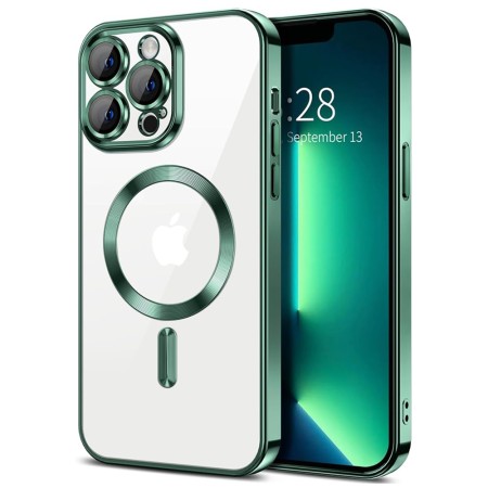 Husa pentru iPhone 13 Pro - Techsuit Luxury Crystal MagSafe - Deep Green