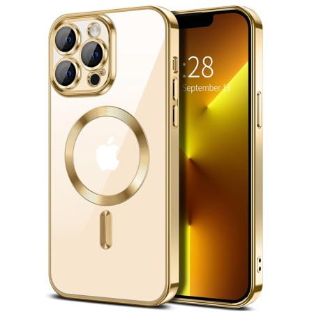 Husa pentru iPhone 13 Pro Max - Techsuit Luxury Crystal MagSafe - Gold