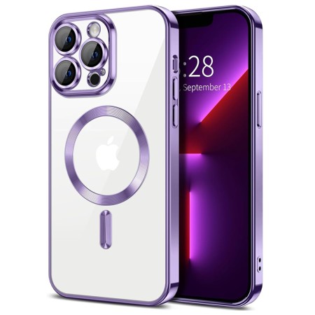 Husa pentru iPhone 13 Pro Max - Techsuit Luxury Crystal MagSafe - Light Purple