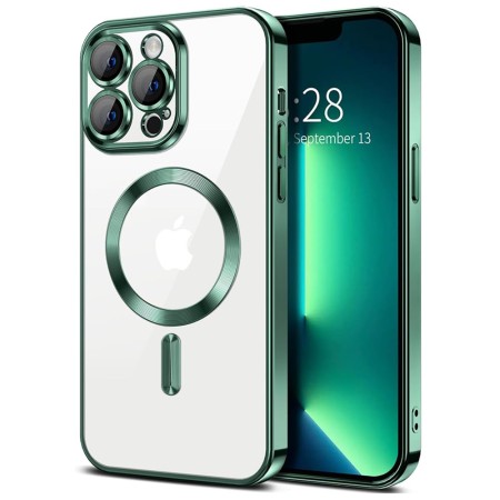 Husa pentru iPhone 13 Pro Max - Techsuit Luxury Crystal MagSafe - Deep Green