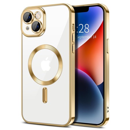 Husa pentru iPhone 14 Plus - Techsuit Luxury Crystal MagSafe - Gold