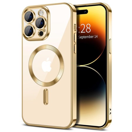 Husa pentru iPhone 14 Pro - Techsuit Luxury Crystal MagSafe - Gold