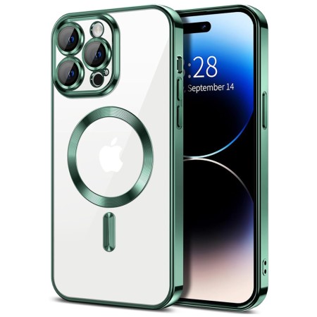 Husa pentru iPhone 14 Pro - Techsuit Luxury Crystal MagSafe - Deep Green