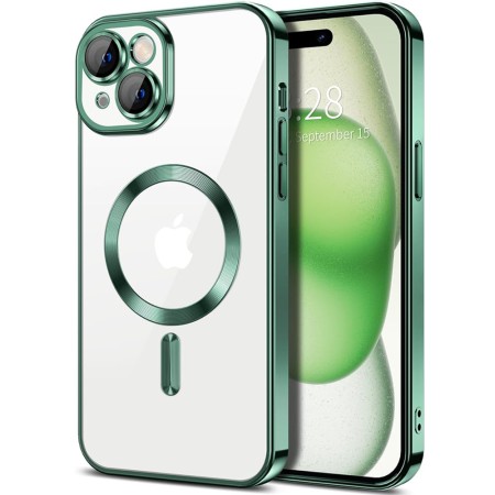 Husa pentru iPhone 15 Plus - Techsuit Luxury Crystal MagSafe - Deep Green