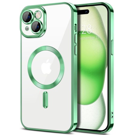 Husa pentru iPhone 15 Plus - Techsuit Luxury Crystal MagSafe - Light Green