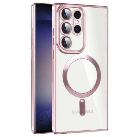 Husa pentru Samsung Galaxy S22 Ultra 5G - Techsuit Luxury Crystal MagSafe - Pink