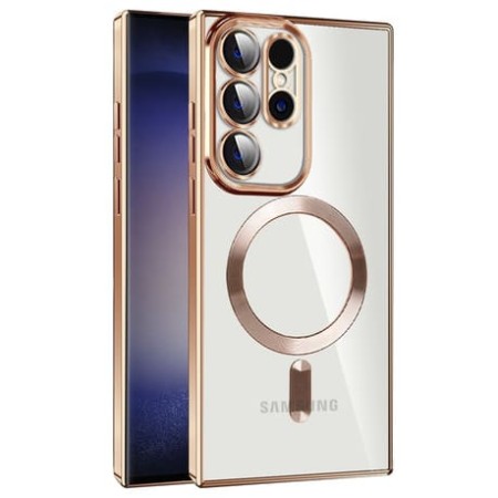 Husa pentru Samsung Galaxy S22 Ultra 5G - Techsuit Luxury Crystal MagSafe - Gold