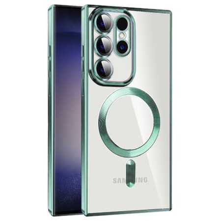 Husa pentru Samsung Galaxy S22 Ultra 5G - Techsuit Luxury Crystal MagSafe - Deep Green