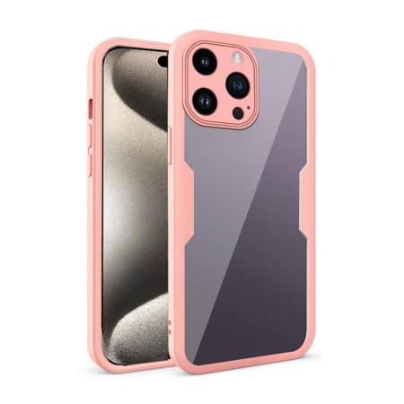 Husa pentru iPhone 15 Pro + Folie - Techsuit ColorVerse 360 Series - Pink