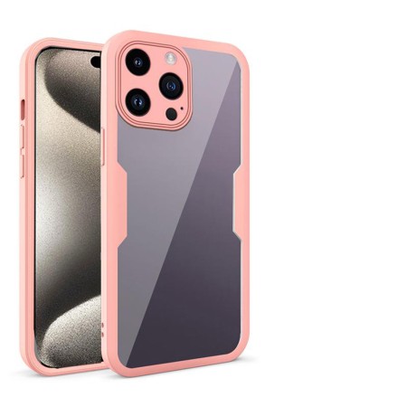 Husa pentru iPhone 15 Pro Max + Folie - Techsuit ColorVerse 360 Series - Pink