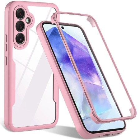 Husa pentru Samsung Galaxy A35 5G + Folie - Techsuit ColorVerse 360 Series - Pink