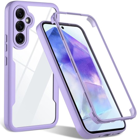 Husa pentru Samsung Galaxy A55 5G + Folie - Techsuit ColorVerse 360 Series - Purple