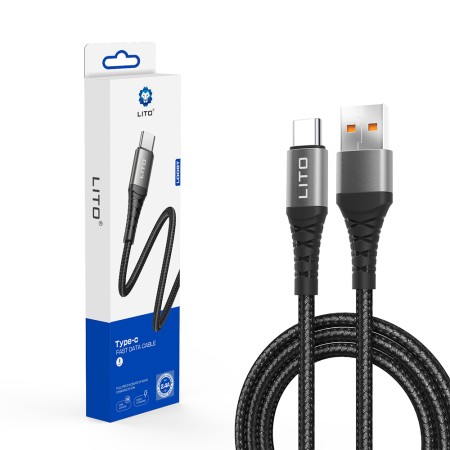 Cablu USB la Type-C, 2.4A, 1m - Lito (LD08) - Black