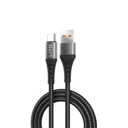 Cablu USB la Type-C, 2.4A, 1m - Lito (LD08) - Black