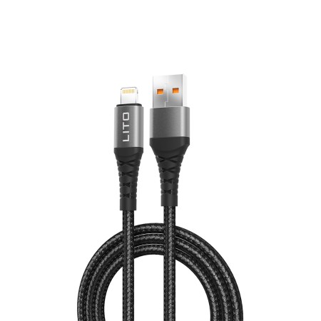 Cablu USB la Lightning, 2.4A, 1m - Lito (LD08) - Black